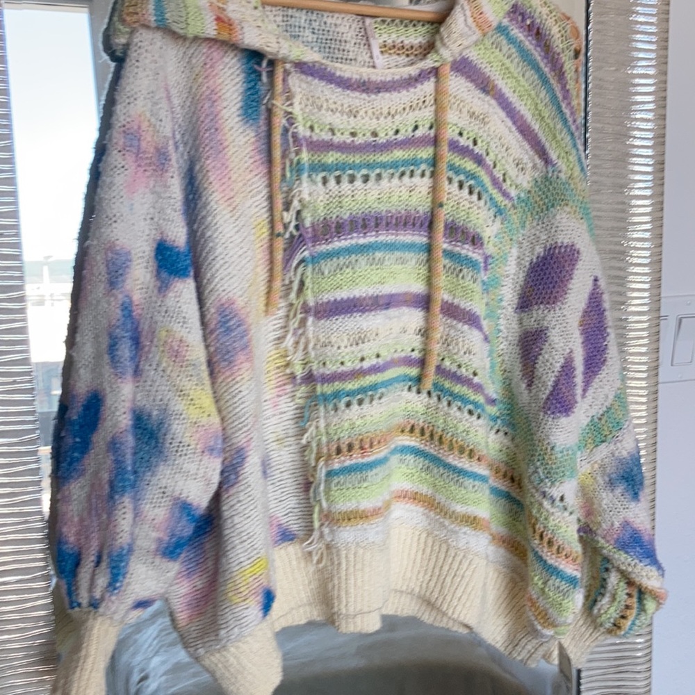 🌼🌸🌟☮️Free people serene dream Flower child poncho☮️ - Picture 7 of 8